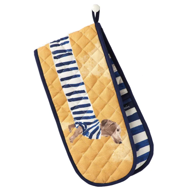 Joules Dorrit Double Oven Glove  - Breton Daschund 